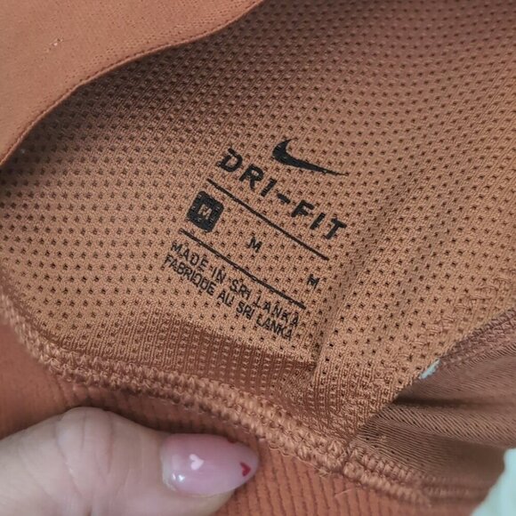 Nike Orange Sports Bra with High Neckline and Cutout Design - Picture 7 of 7